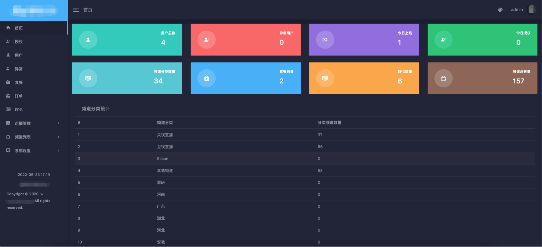 新版骆驼IPTV小肥米iptv管理系统 全开源源码 可对接EZtv电视直播管理系统 - 老林代码