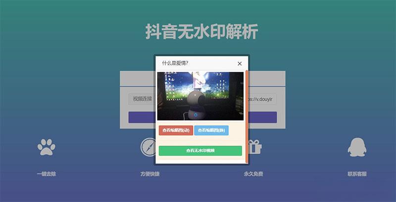 PHP抖音在线去水印抖音无水印视频解析源码 - 老林代码