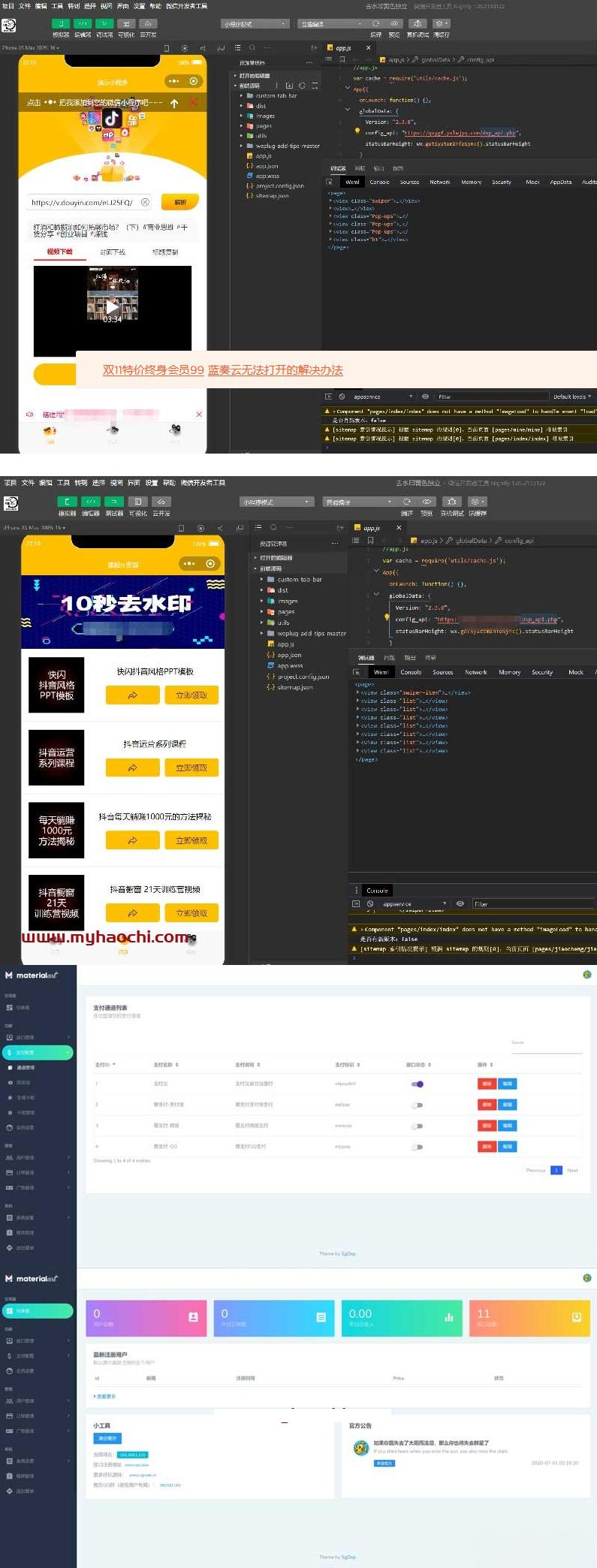 抖音去水印WEB接口版|去水印小程序源码 - 老林代码