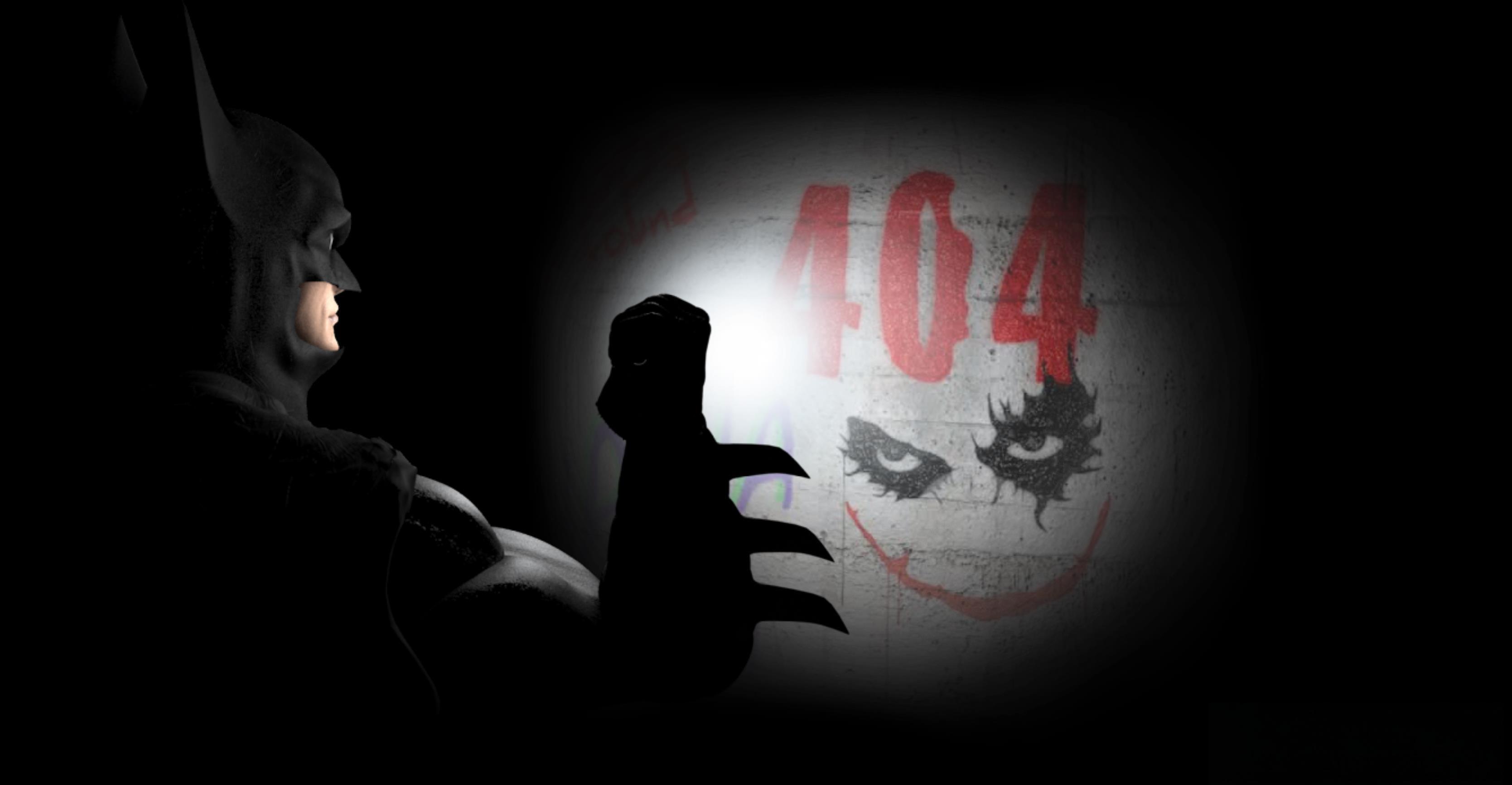 创意黑色蝙蝠侠小丑404源码 - 老林代码