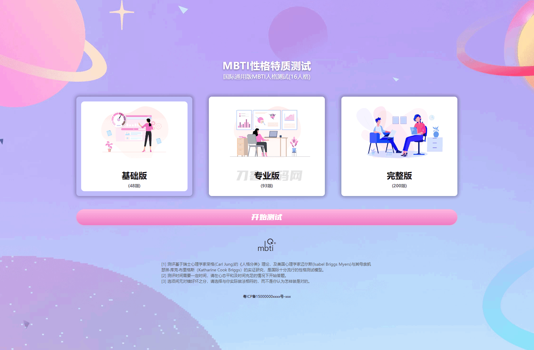 MBTI十六型人格职业性格测试源码完整版 亲测源码 - 老林代码